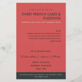 FLYER TALLER MODERNO DE CLASES DE PLANTILLAS DE FOTOS DE