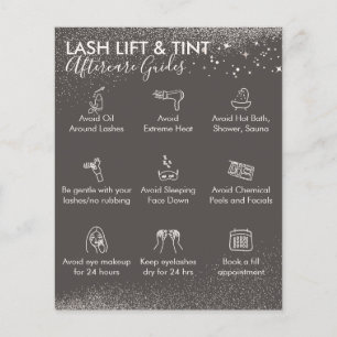 Flyer Tan Cream Sparkle Lash Lift Tint post presupuesto