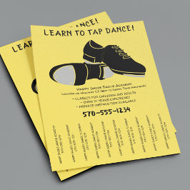 Flyer Tap Clases de Baile Danzando Lecciones Desgarrando