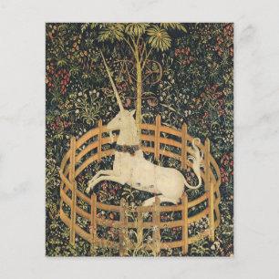 Flyer Tapices unicornios Captividad Tapiz Medieval
