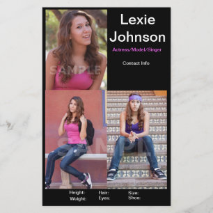 Flyer Tarjeta Comp de un cabezal lateralShot para modelo