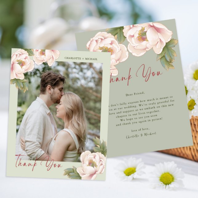 Flyer Tarjeta de agradecimiento al Boda de fotos de Rubo (Subido por el creador)