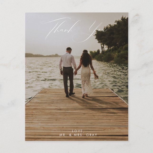 Flyer Tarjeta de agradecimiento al Boda de PRESUPUESTO (Frente)