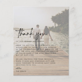 Flyer Tarjeta de agradecimiento al Boda de PRESUPUESTO