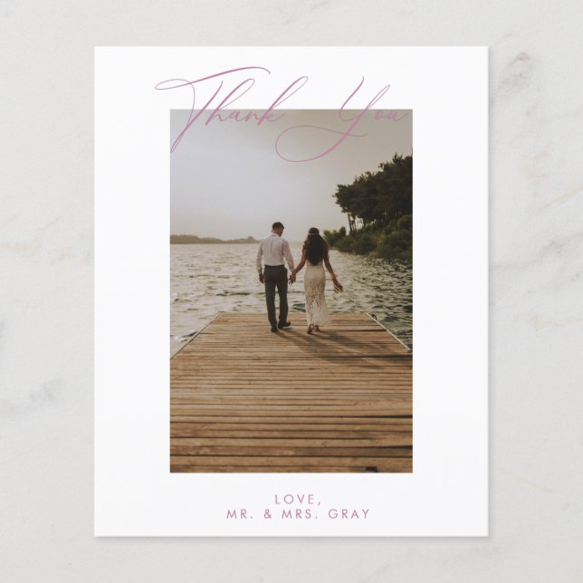 Flyer Tarjeta de agradecimiento al Boda de PRESUPUESTO (Frente)