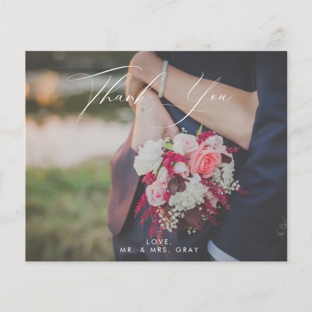 Flyer Tarjeta de agradecimiento al Boda de PRESUPUESTO (Frente)