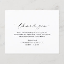 Flyer Tarjeta de agradecimiento al funeral tradicional d