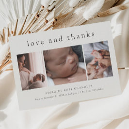 Flyer Tarjeta de agradecimiento al Recién nacido de foto