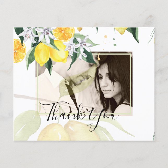 Flyer Tarjeta de agradecimiento de boda con tema de limo (Frente)