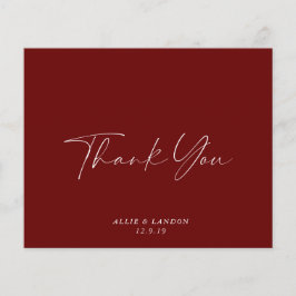 Flyer Tarjeta de agradecimiento de BUDGET Burgundy