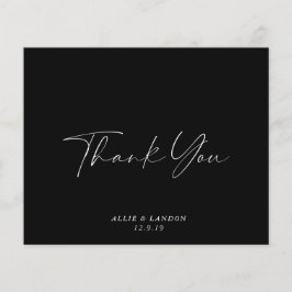 Flyer Tarjeta de agradecimiento de negro para PRESUPUEST