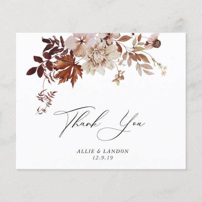 Flyer Tarjeta de agradecimiento de otoño del presupuesto (Frente)