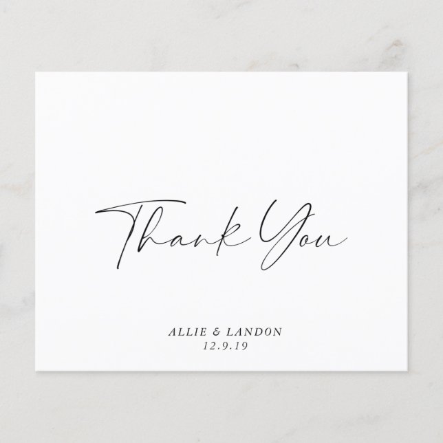 Flyer Tarjeta de agradecimiento de presupuesto (Frente)