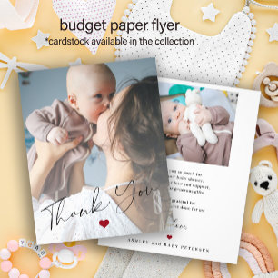 Flyer Tarjeta de agradecimiento del guión de fotos del b