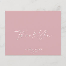 Flyer Tarjeta de agradecimiento rosa para el presupuesto