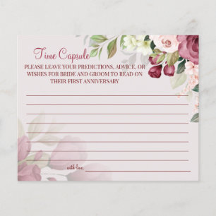 Flyer Tarjeta de aniversario de boda de cápsula del tiem