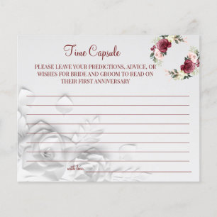 Flyer Tarjeta de aniversario de boda de cápsula del tiem
