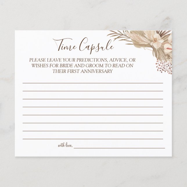 Flyer Tarjeta de aniversario del boda de la cápsula de t (Frente)