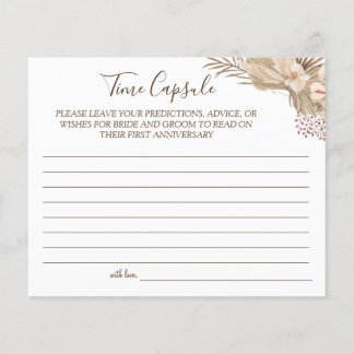 Flyer Tarjeta de aniversario del boda de la cápsula de t