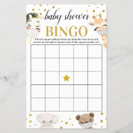 Flyer Tarjeta de Bingo de Juego de Baby Shower