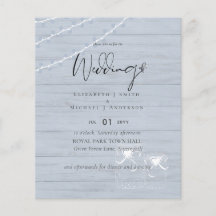 Tarjeta de Boda en Frasco de Mason Dusty Blue al M