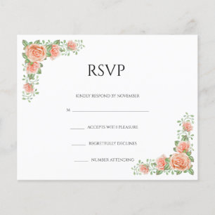 Flyer Tarjeta de confirmación de boda floral