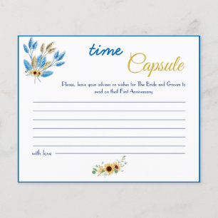 Flyer Tarjeta de consejo de cápsula del tiempo para rega