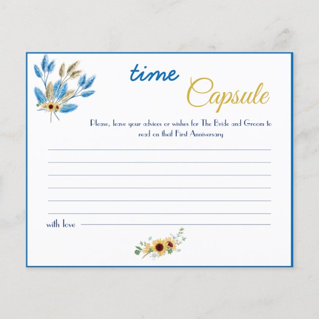 Flyer Tarjeta de consejo de cápsula del tiempo para rega (Frente)
