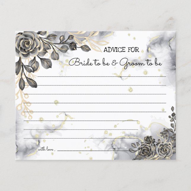 Flyer Tarjeta de consejo de rosas negras para fiesta de  (Frente)