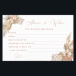 Flyer Tarjeta de consejo de Terracotta Pampas Novia<br><div class="desc">Diseñada para coordinar con nuestra colección de hierbas Boho Terracotta Pampas, esta moderna tarjeta de consejo cuenta con pasto de pampass en tonos terracota. Para una personalización más avanzada de este diseño, por ejemplo, cambiar el diseño, el tamaño de letra o el tamaño del texto, haga clic en el PERSONALIZAR...</div>