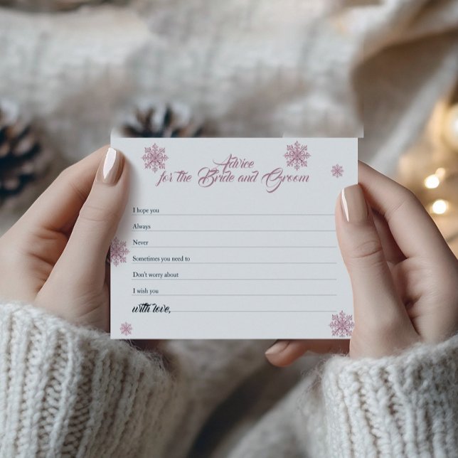 Flyer Tarjeta de consejo rosada para copos de nieve | Wi (Subido por el creador)