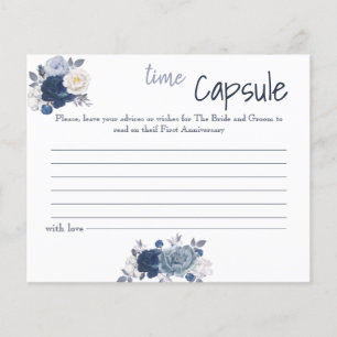 Flyer Tarjeta de consejos de cápsula del tiempo floral a