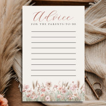 Tarjeta de consejos para padres de Blush Meadow