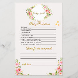 Flyer Tarjeta de consejos y predicciones para bebés, jue