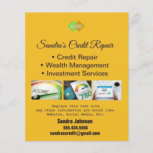 Flyer Tarjeta de crédito Black and Gold (Frente)