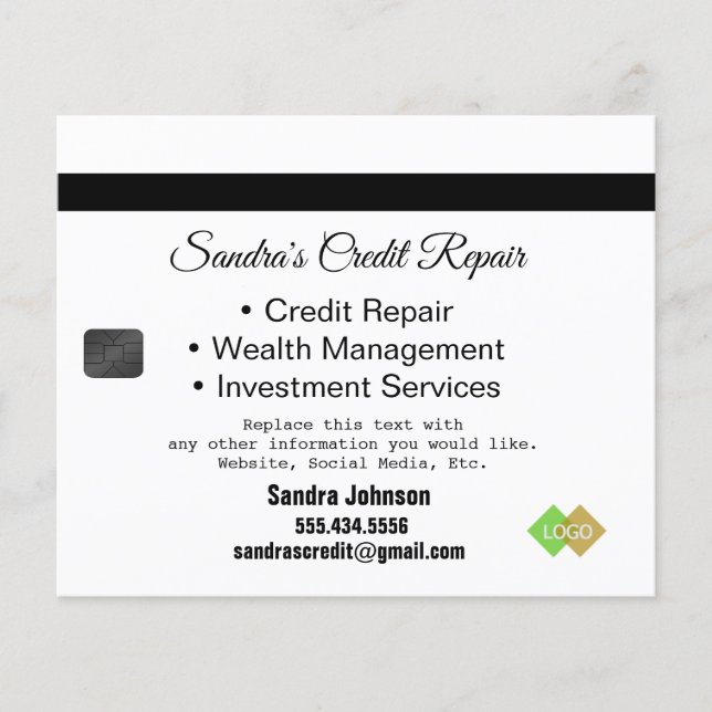 Flyer Tarjeta de crédito Black and Gold (Frente)