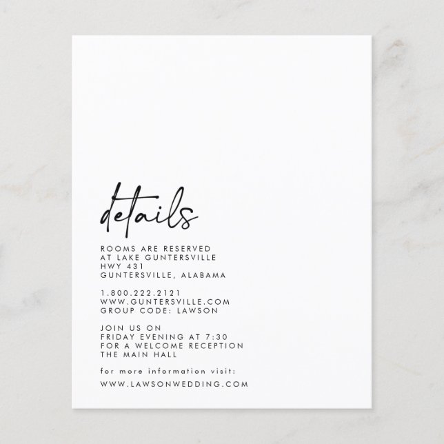 Flyer Tarjeta de detalles (Frente)