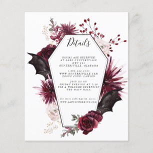 Flyer Tarjeta de detalles de Halloween   Presupuesto