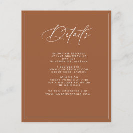 Flyer Tarjeta de detalles de terracota de presupuesto