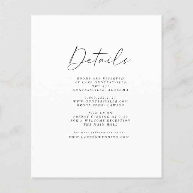 Flyer Tarjeta de detalles del presupuesto (Frente)