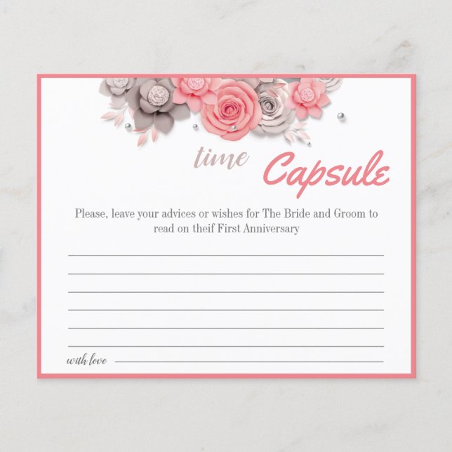 Flyer Tarjeta de ducha de novia con consejo de la cápsul (Frente)