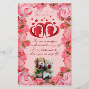 Flyer Tarjeta de felicitación romántica