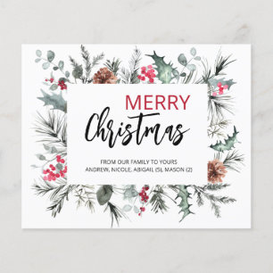 Flyer Tarjeta de Feliz Navidad Presupuesto Verde 2025