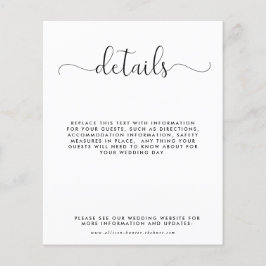 Flyer Tarjeta de gabinete de detalles del Boda de presup