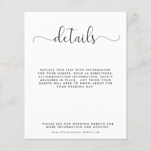 Flyer Tarjeta de gabinete de detalles del Boda de presup