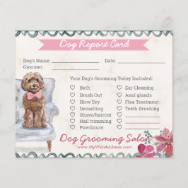 Flyer Tarjeta de informe Adorable Personalizado Dog Groo