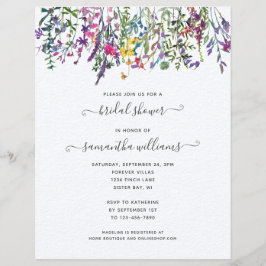 Flyer TARJETA DE INVITACIÓN PRESUPUESTO Flores Silvestre