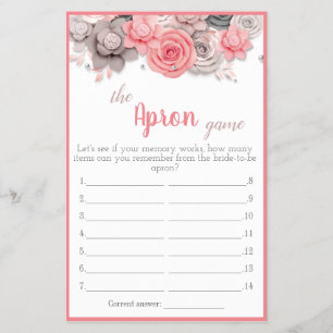 Flyer Tarjeta de juego Apron Bridal Shower