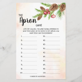 Flyer Tarjeta de juego Apron Game Navidades Bridal Showe