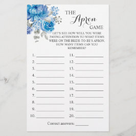 Flyer Tarjeta de juego Apron Shower Blue Flower